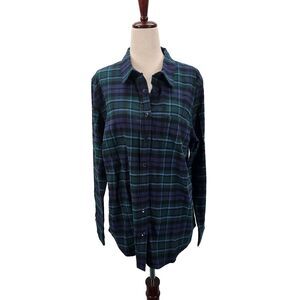 NWT Weatherproof Vintage Women's L Comfort Stretch Plaid Button Up Shirt 1529265